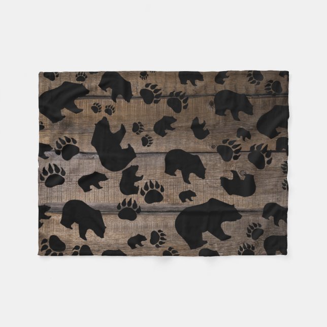 Couverture Polaire Ours Noir - Patrouilles Ours Noir (Devant (Horizontal))