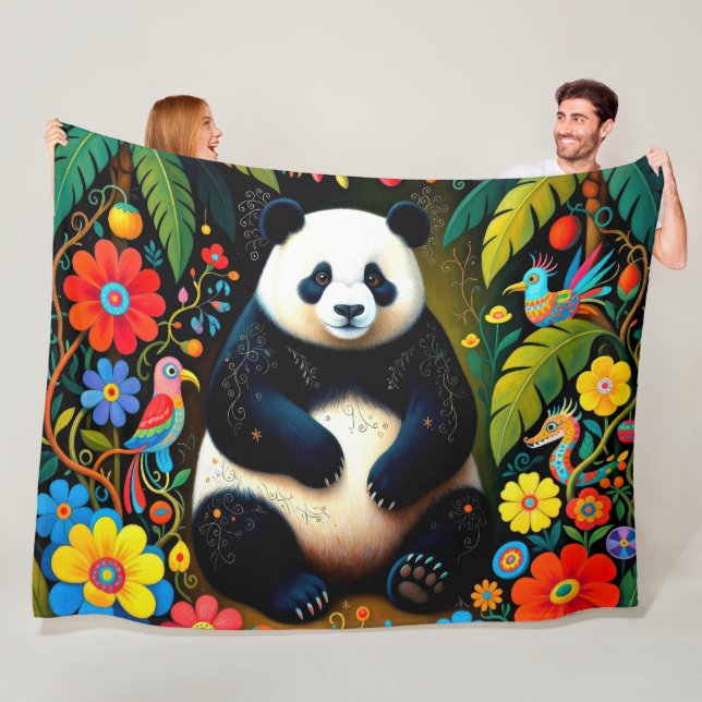 Couverture Polaire Ours Panda Fée Charmant (En situation)