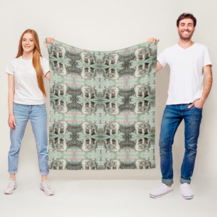Couverture Polaire Ours polaire vintage sur iceberg illustration hive