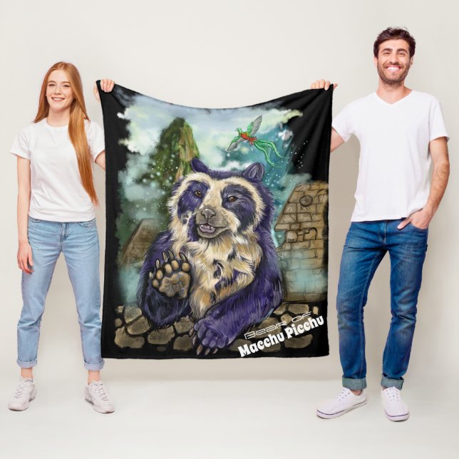 Couverture Polaire Ours Spectaculaire (En situation)