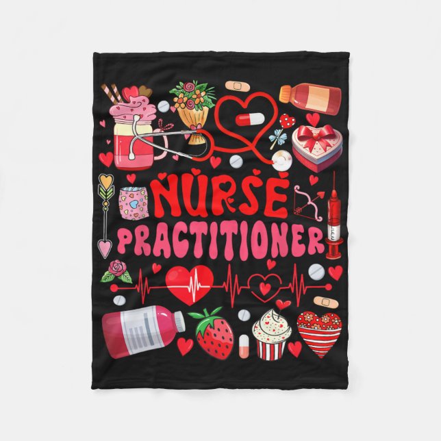 Couverture Polaire Outils d'infirmière de la Saint-Valentin Infirmièr (Devant)