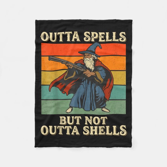 Couverture Polaire Outta Spells But Not Outta Shells Wizard Retro Fan (Devant)