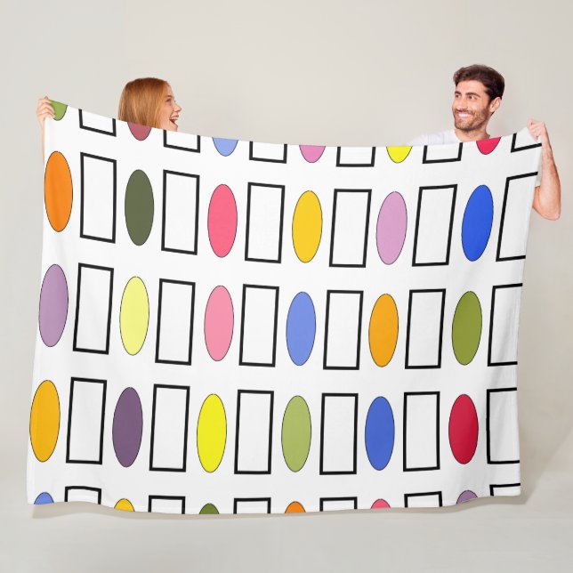 Couverture Polaire Ovales et Rectangles - Jardin Fleur (En situation)