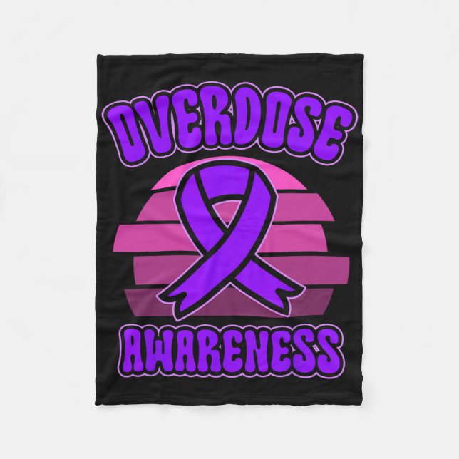 Couverture Polaire Overdose Awareness Purple Ribbon Drug Addiction 31 (Devant)