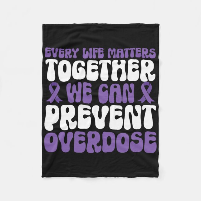 Couverture Polaire Overdose Awareness – We Can Prevent Overdose  (Devant)