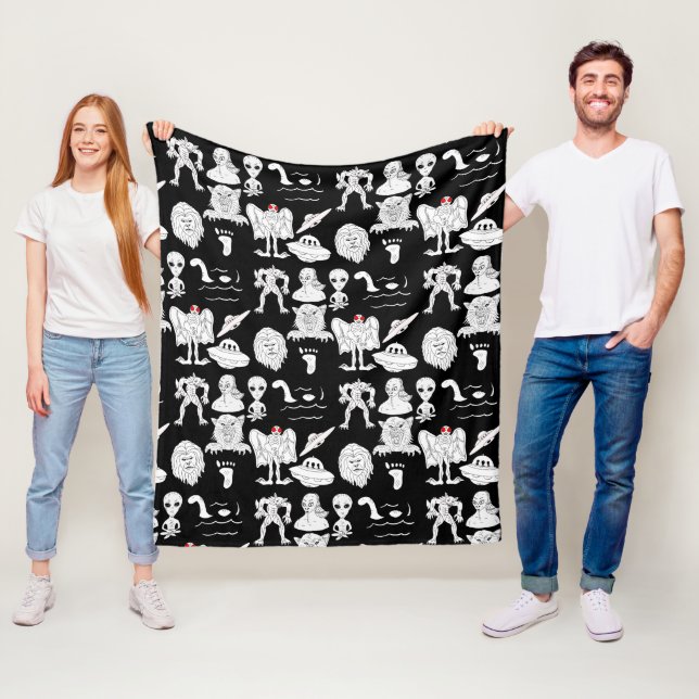 Couverture Polaire OVNI, Alien, Bigfoot Cryptid (En situation)