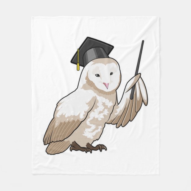 Couverture Polaire Owl as Teacher with Pointer (Devant)