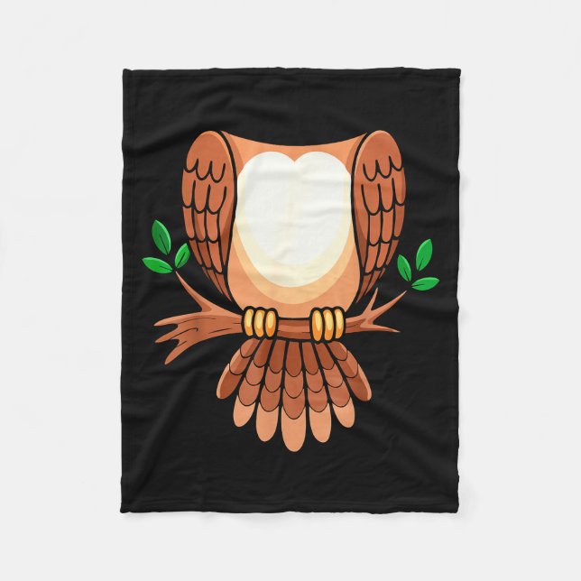 Couverture Polaire Owl Shirt Adult Men Women Kids Owl Costume  (Devant)