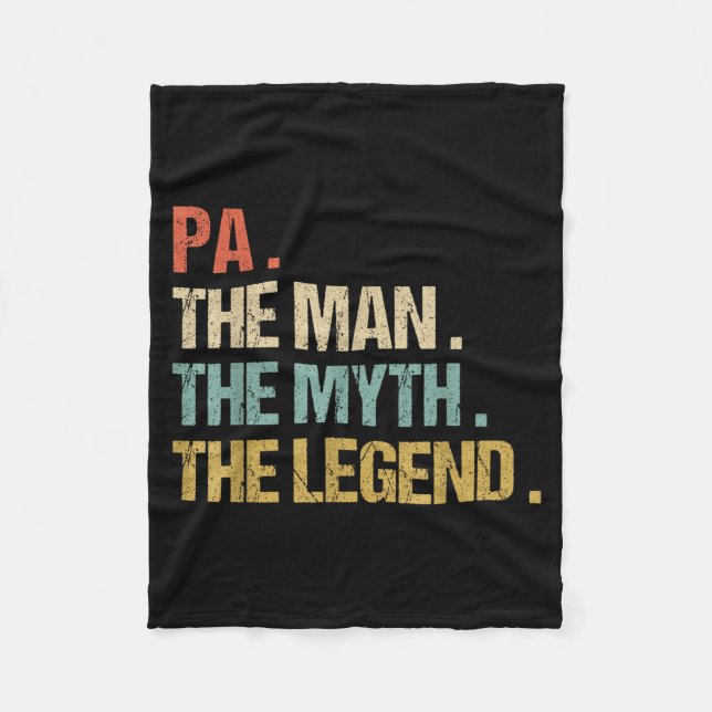 Couverture Polaire Pa The Man Myth Legend Shirt Funny Father Dad Chri (Devant)