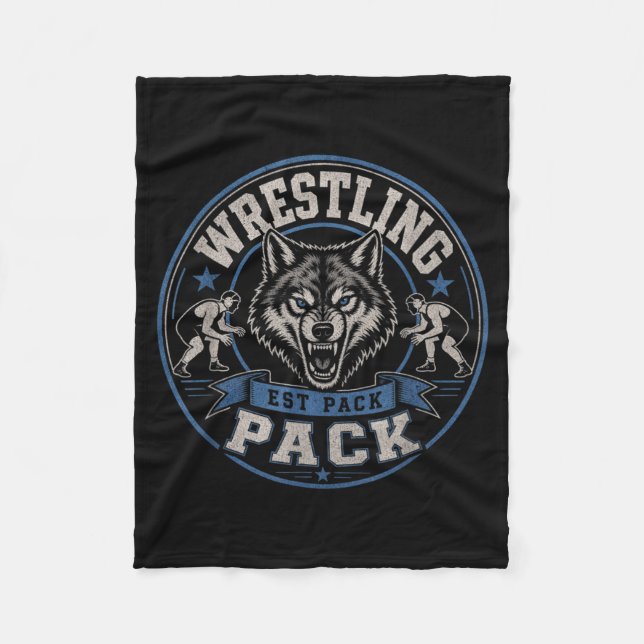 Couverture Polaire Pack de lutte Est Wolf Team Fraternité sur le (Devant)