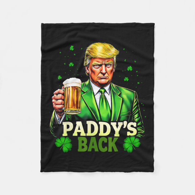 Couverture Polaire Paddy's Back Trump Bière Shamrock T (Devant)