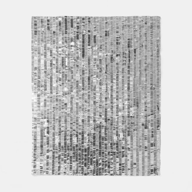 Couverture Polaire Paillettes en argent motif transparent (Devant)