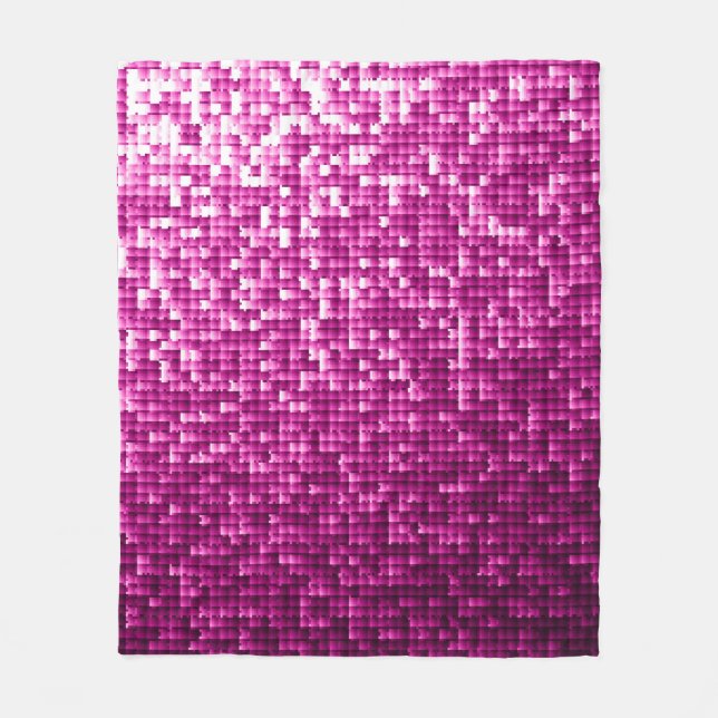 Couverture Polaire Paillettes rose parties scintillant (Devant)