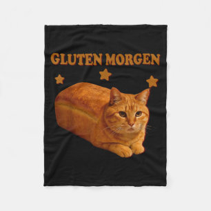Couverture Polaire Pain au chocolat mème de chat drôle gluten humour