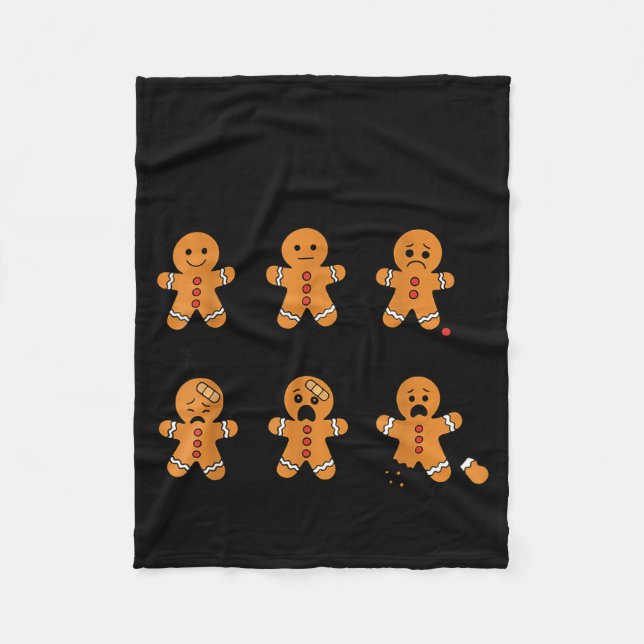 Couverture Polaire Pain Scale Funny Gingerbread Man Christmas Nurse H (Devant)