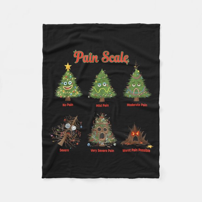 Couverture Polaire Pain Scale Snowman Nurse Christmas Tree Snow Pajam (Devant)