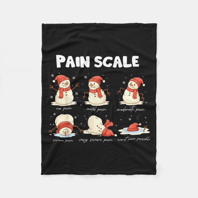 Couverture Polaire Pain Scale Snowman Nurse Christmas Xmas Snow Pajam (Devant)
