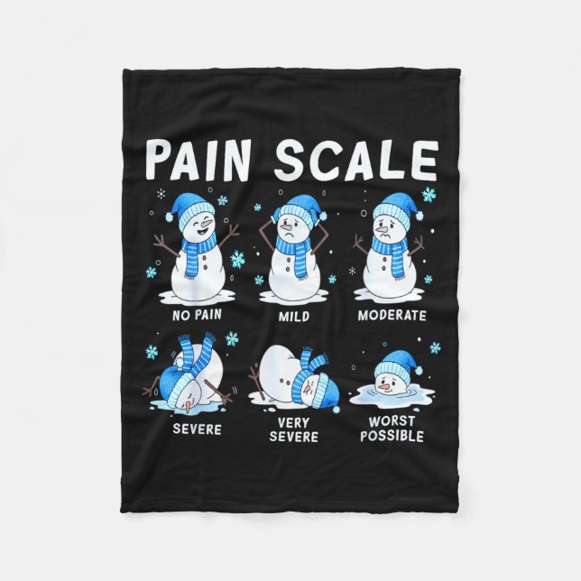 Couverture Polaire Pain Scale Snowman Nurse Christmas Xmas Snow Pajam (Devant)