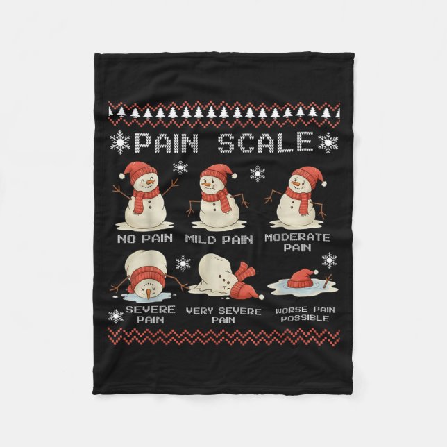 Couverture Polaire Pain Scale Snowman Pain Essment Trauma Nurse Ugly  (Devant)