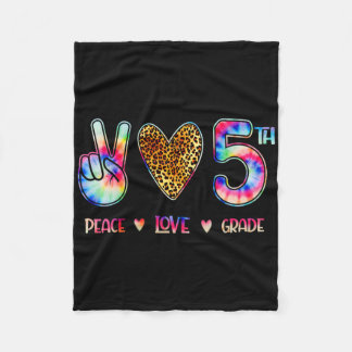 Couverture Polaire Paix Amour Équipe Cinquième Année Cadeau De Rentré