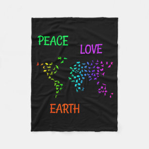 Couverture Polaire Paix Amour Terre Planète Verte Nature Protéger Ter