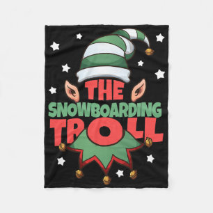 Couverture Polaire Pajama de Noël amusant pour le snowboard Troll - S