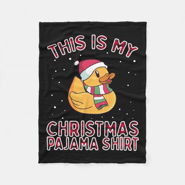 Couverture Polaire Pajamas De Noël Pour Canard De Famille C'Est Mon A (Devant)