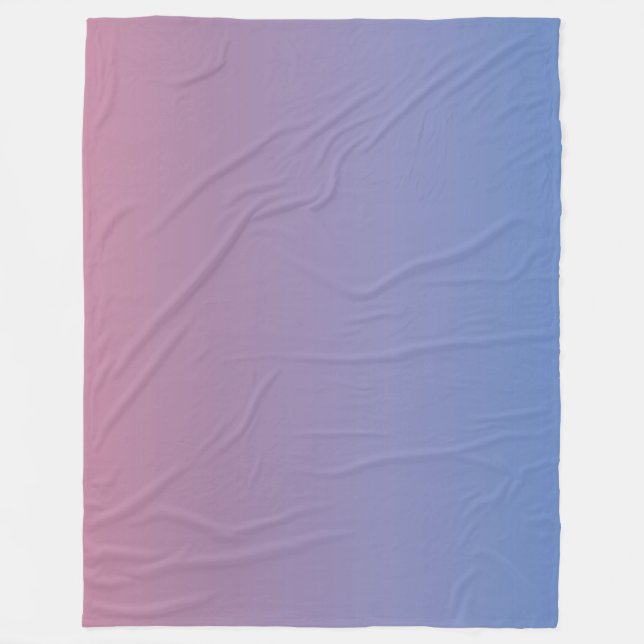 Couverture Polaire Pale rose et bleu dégradé ombre (Devant)