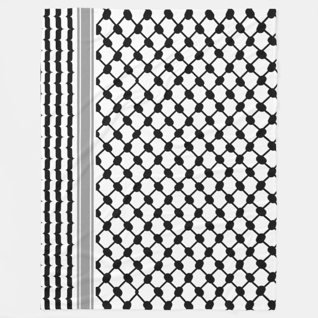 Couverture Polaire Palestinienne Hatta Keffiyeh Kufiya Folk (2 Motifs (Devant)