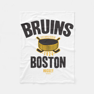 Couverture Polaire Palet de hockey des Bruins de Boston blanc officie