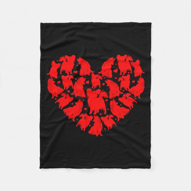 Couverture Polaire Pallon Dog Lover Funny Love Heart Pallon Valentine (Devant)
