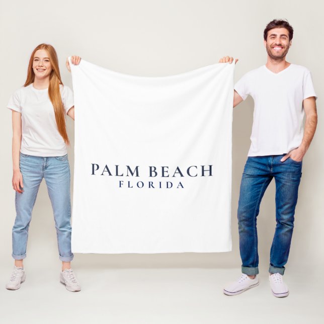Couverture Polaire Palm Beach Florida - Preppy Coastal  (En situation)
