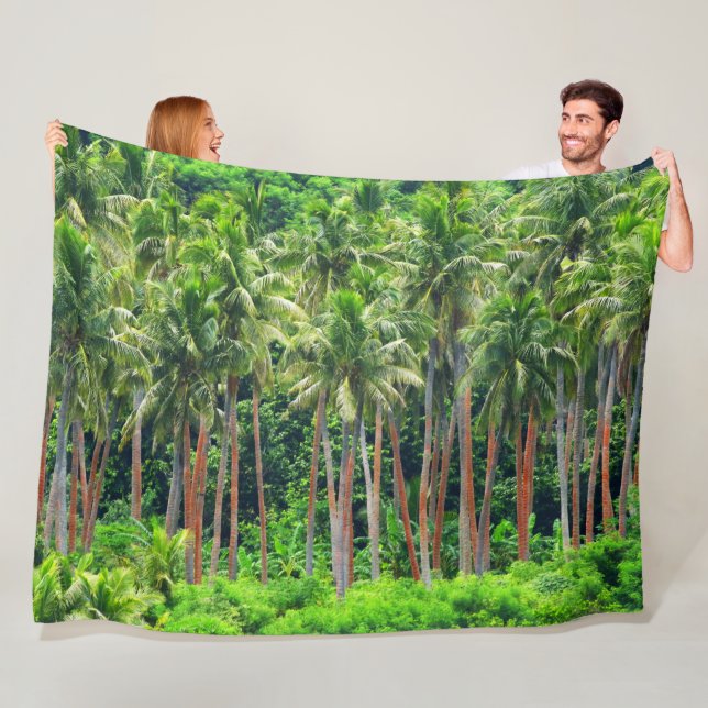 COUVERTURE POLAIRE PALM ROUGE (En situation)