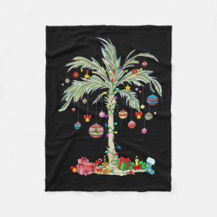 Couverture Polaire Palmier de Noël Plage Tropicale de Noël Floride Ha