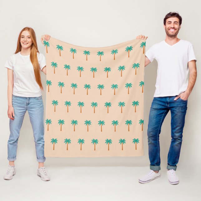 Couverture Polaire Palmiers (En situation)