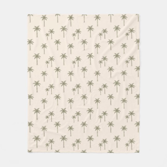 Couverture Polaire Palmiers Boho Maison de Campagne Côtière Bohémienn (Devant)