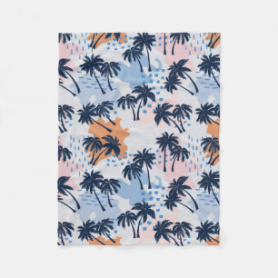 Couverture Polaire Palmiers d'été sans soudure motif, cocotier palmie
