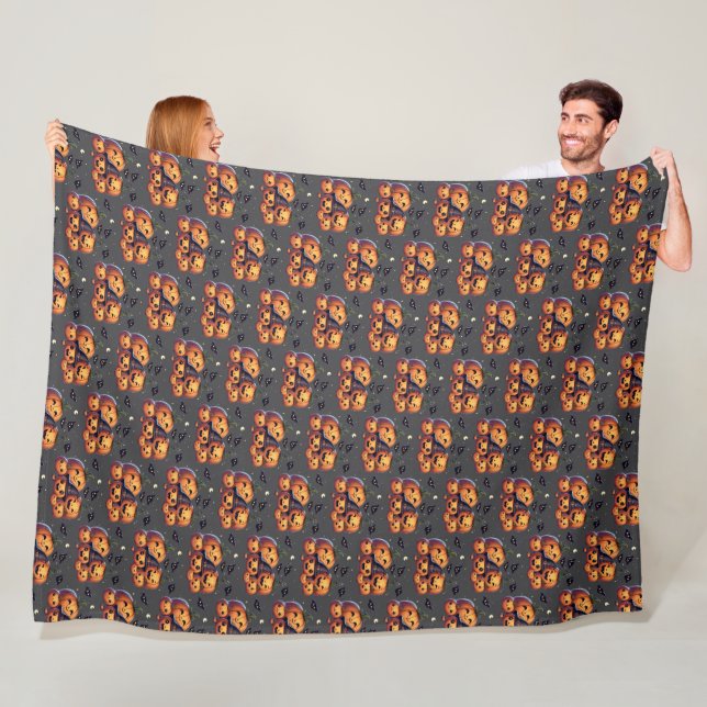 Couverture Polaire Pals citrouille (En situation)