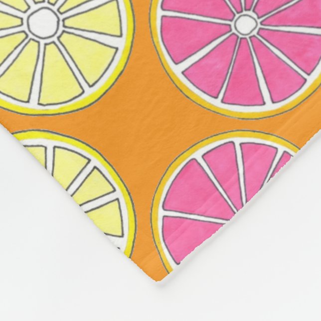 Couverture Polaire Pamplemousse Citron Lime Orange Citrus Fruits Slic (Coin)