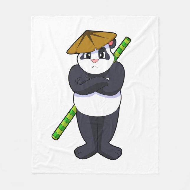 Couverture Polaire Panda à Stick combat Martial arts.PNG (Devant)