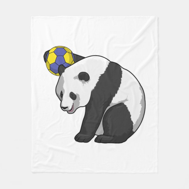 Couverture Polaire Panda au Handball (Devant)