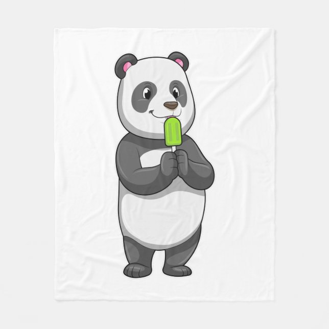 Couverture Polaire Panda avec Popsicle (Devant)
