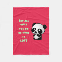 Panda avec une citation d'amour inspirationnelle