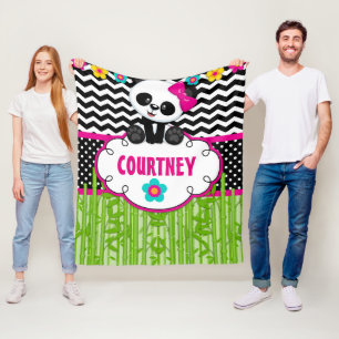 Couverture Polaire Panda Bear de la chambre des filles Blanche person