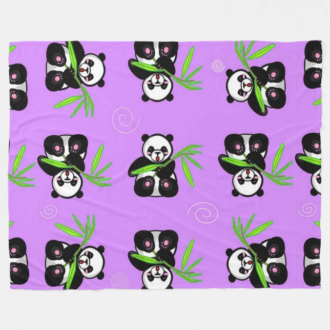 Couverture Polaire Panda Bears (Devant (Horizontal))