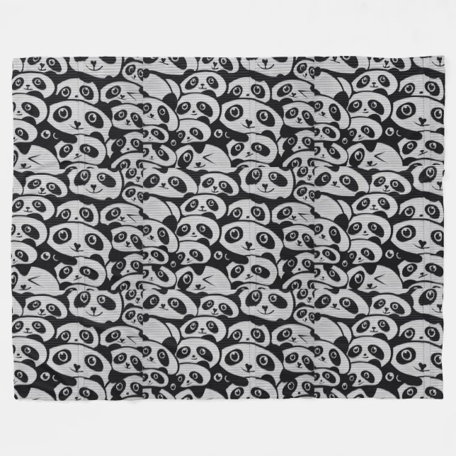 Couverture Polaire Panda Bears (Devant (Horizontal))