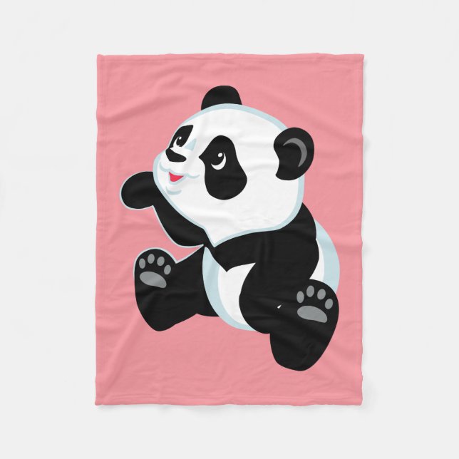 Couverture Polaire panda de dessin animé (Devant)
