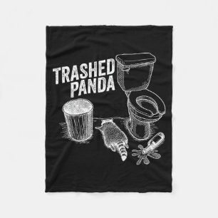 Couverture Polaire Panda détruit drôle de raton laveur ivre Mème Amou
