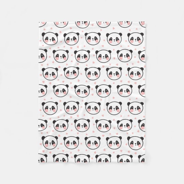 Couverture Polaire Panda mignon (Devant)
