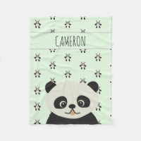 Panda moderne ours motif bébé nom vert